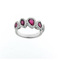 Ringe Valentina Callegher Dame in Weißgold Rubino 7401SRB